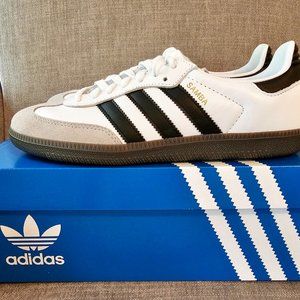 Adidas Samba OG White "Black Gum" EUC M 7/ W 8
